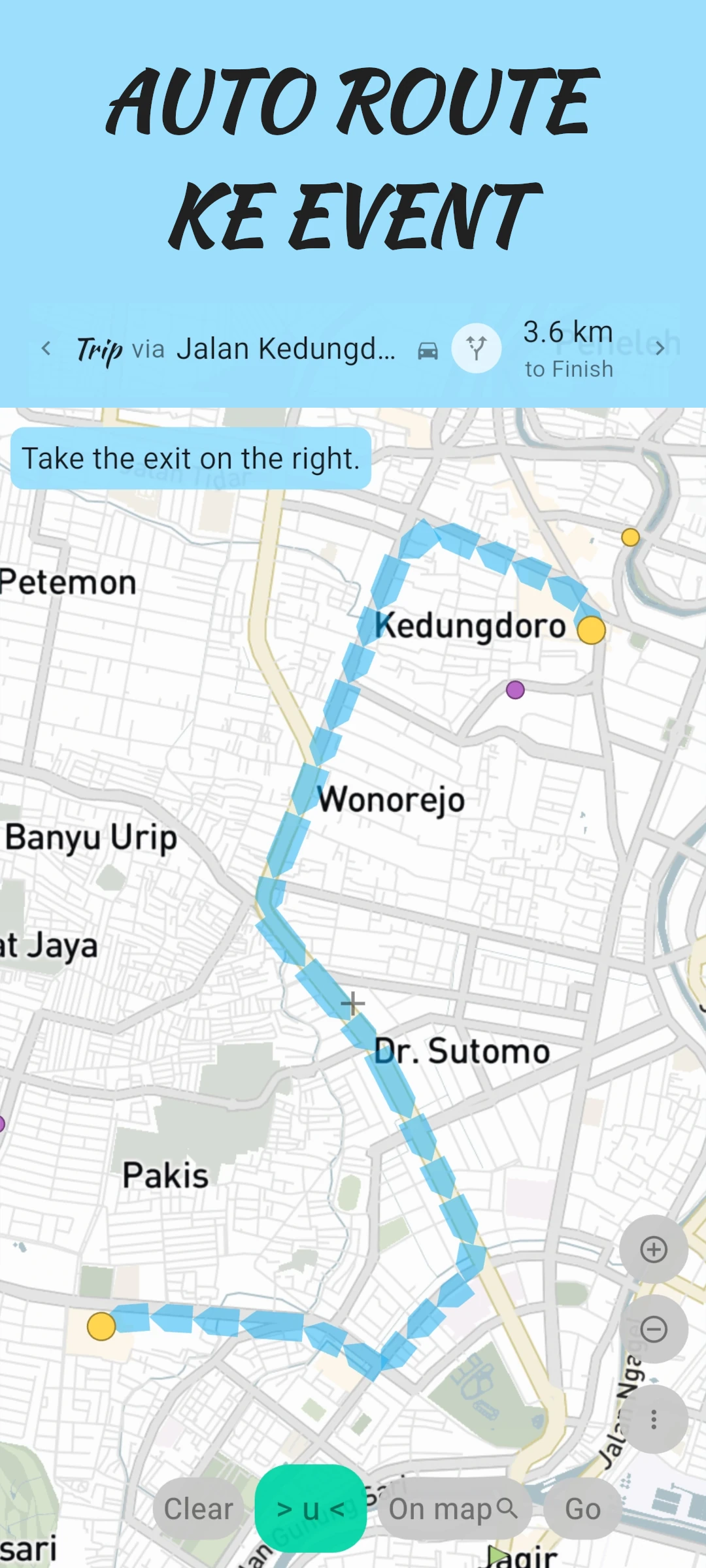 screenshot of simple route