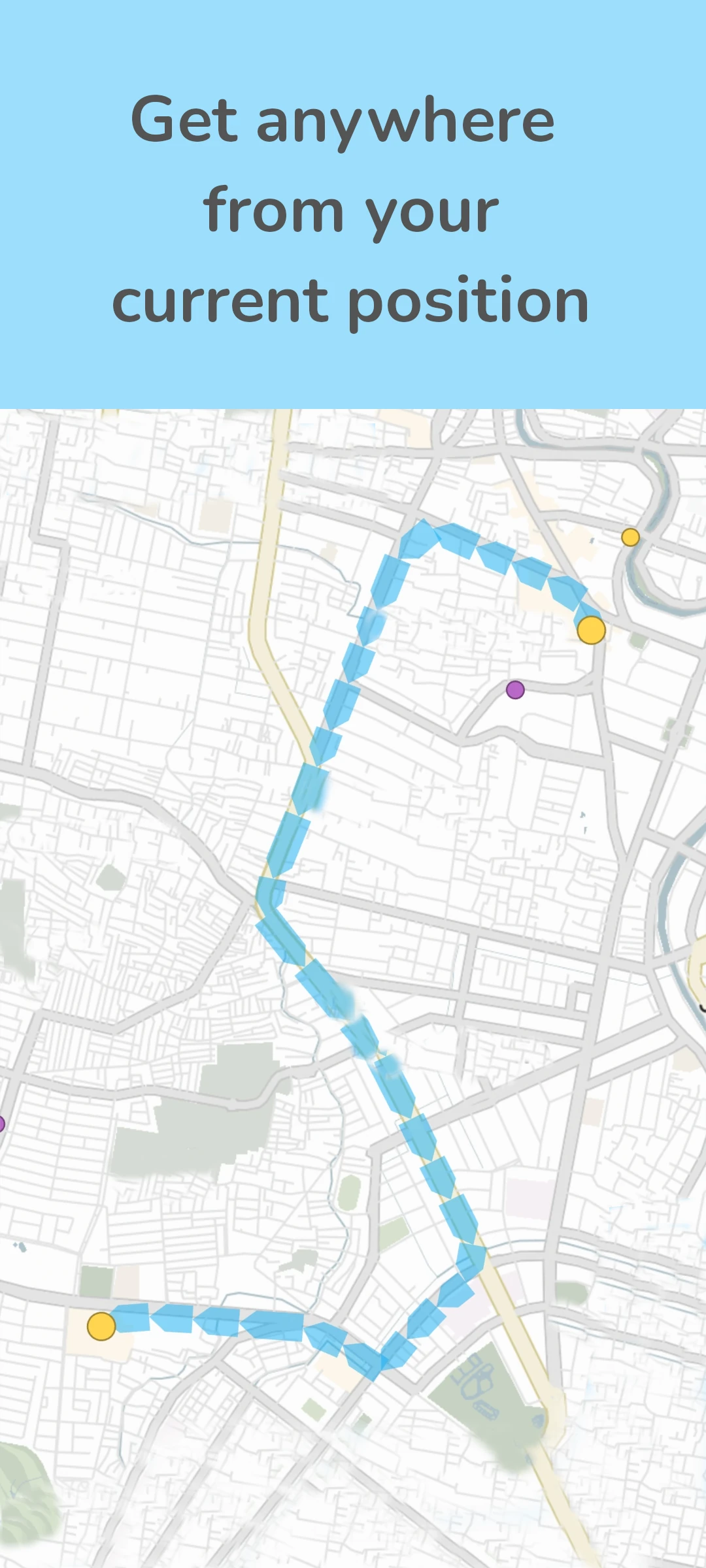 screenshot of simple route