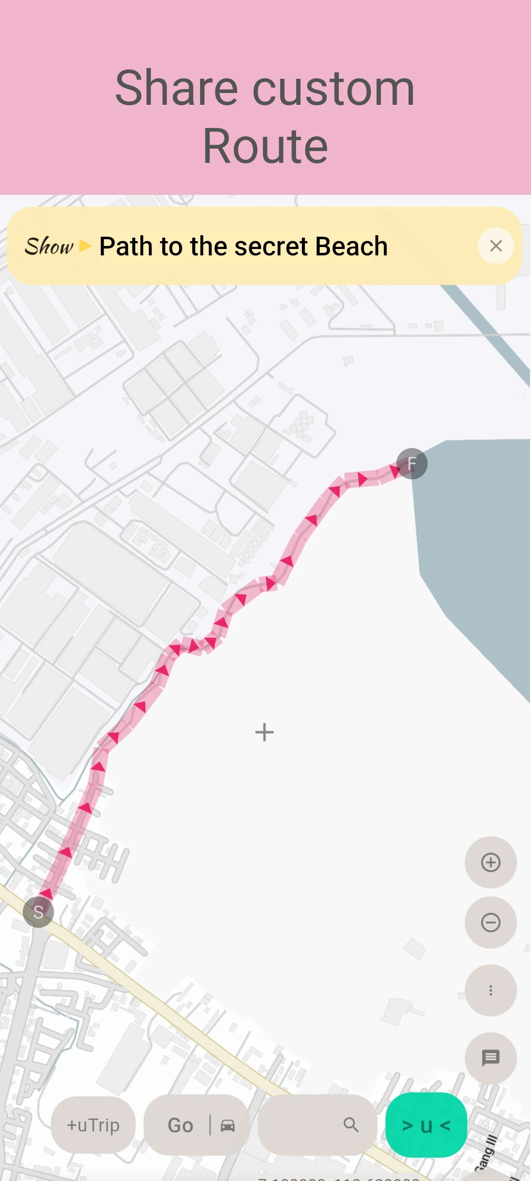 screenshot of route event preview