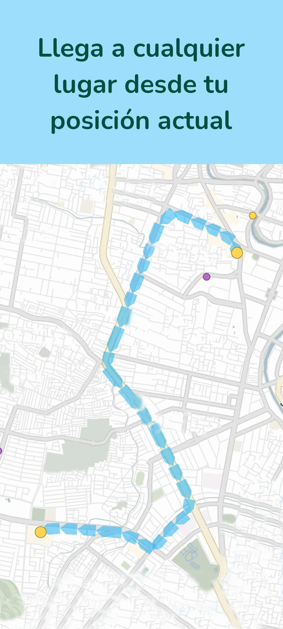 screenshot of simple route