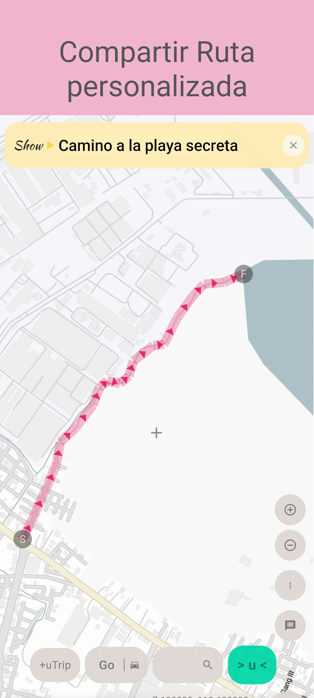 screenshot of route event preview
