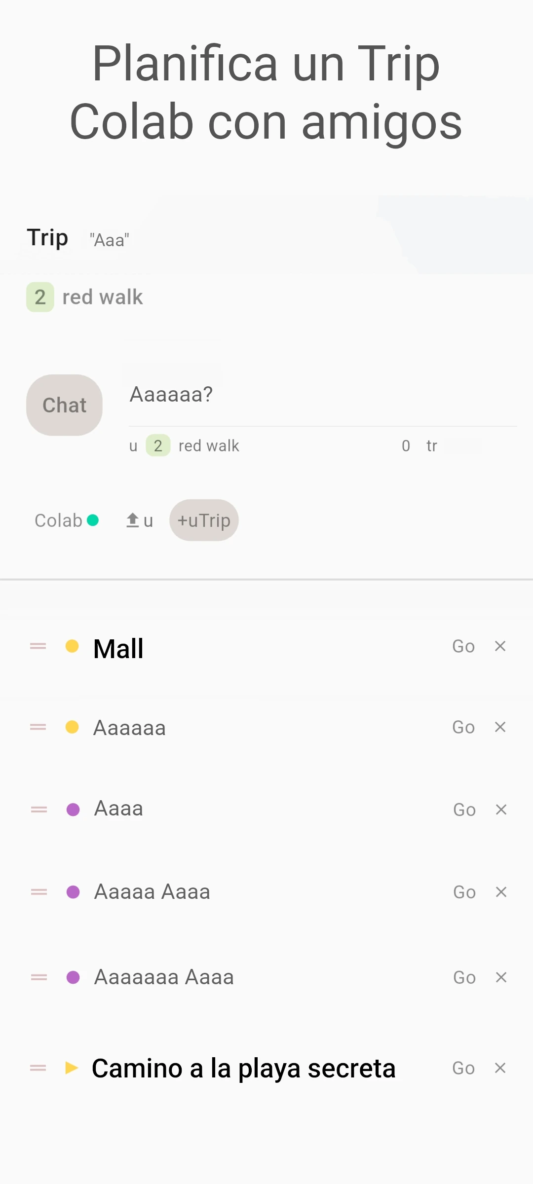 screenshot of trip colab