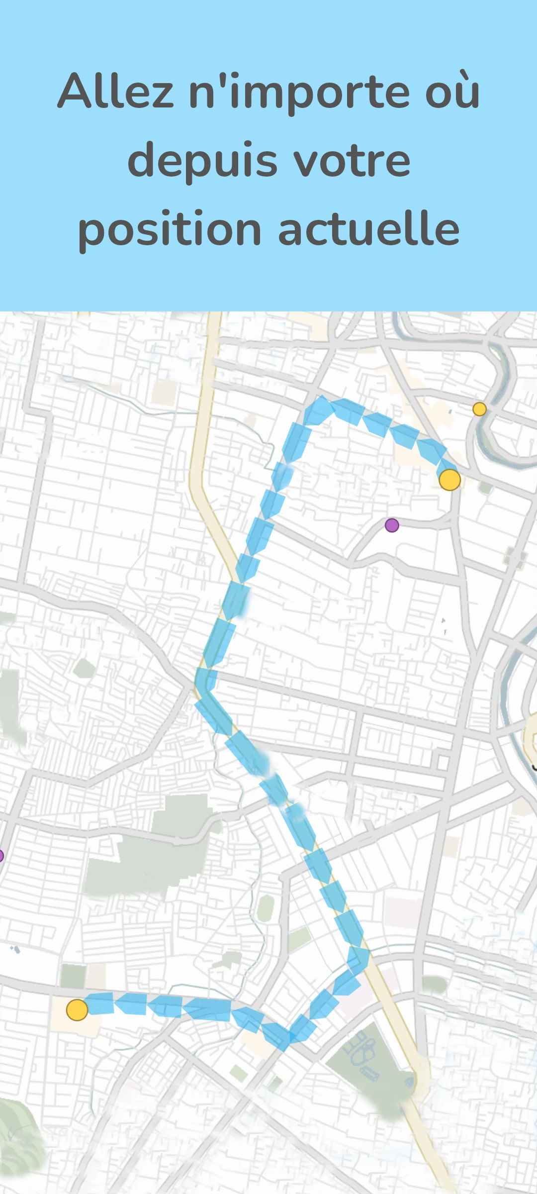 screenshot of simple route