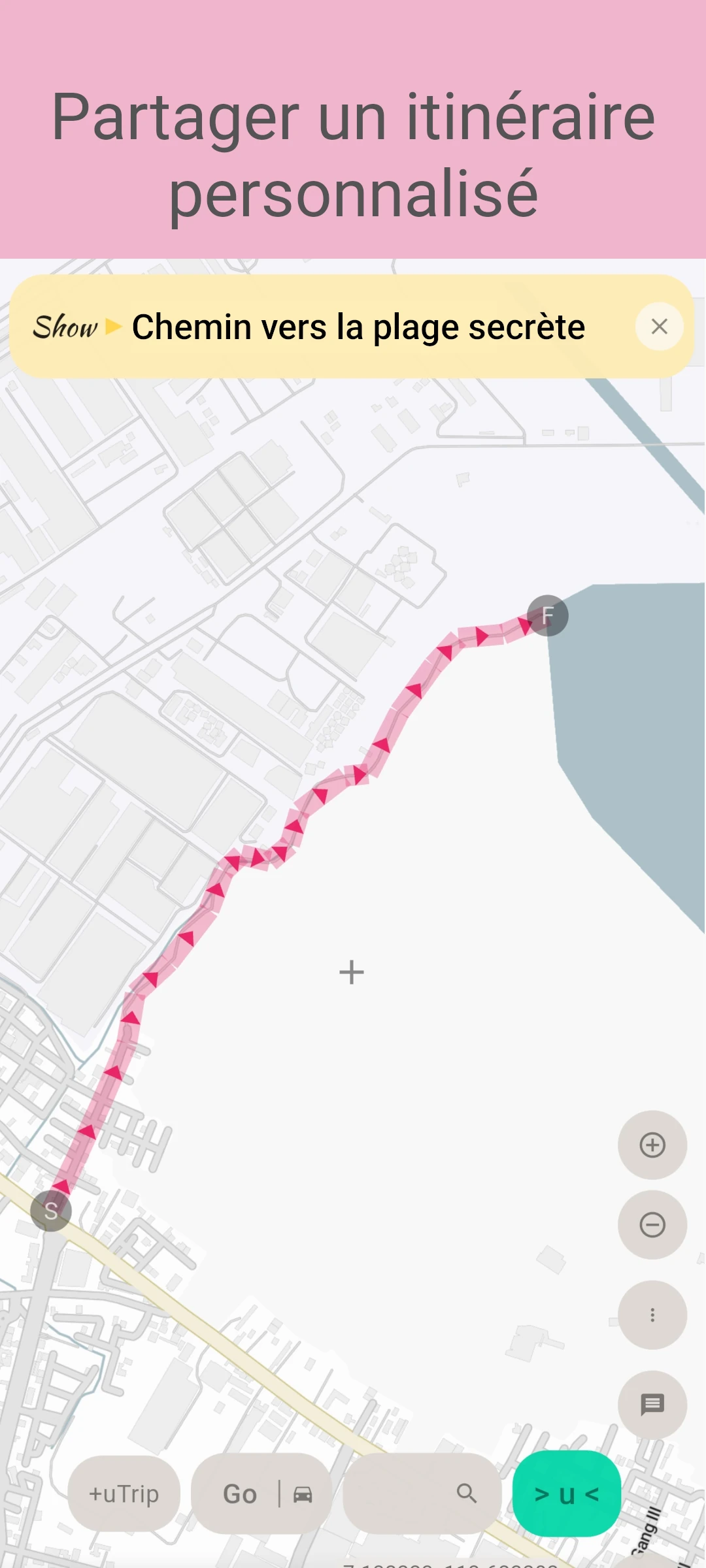 screenshot of route event preview