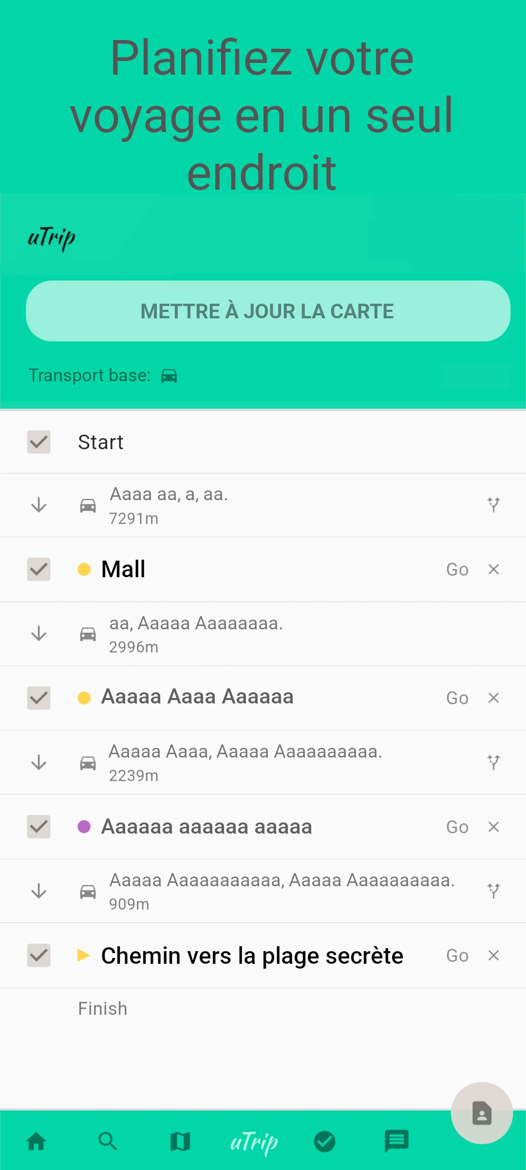 screenshot of uTrip