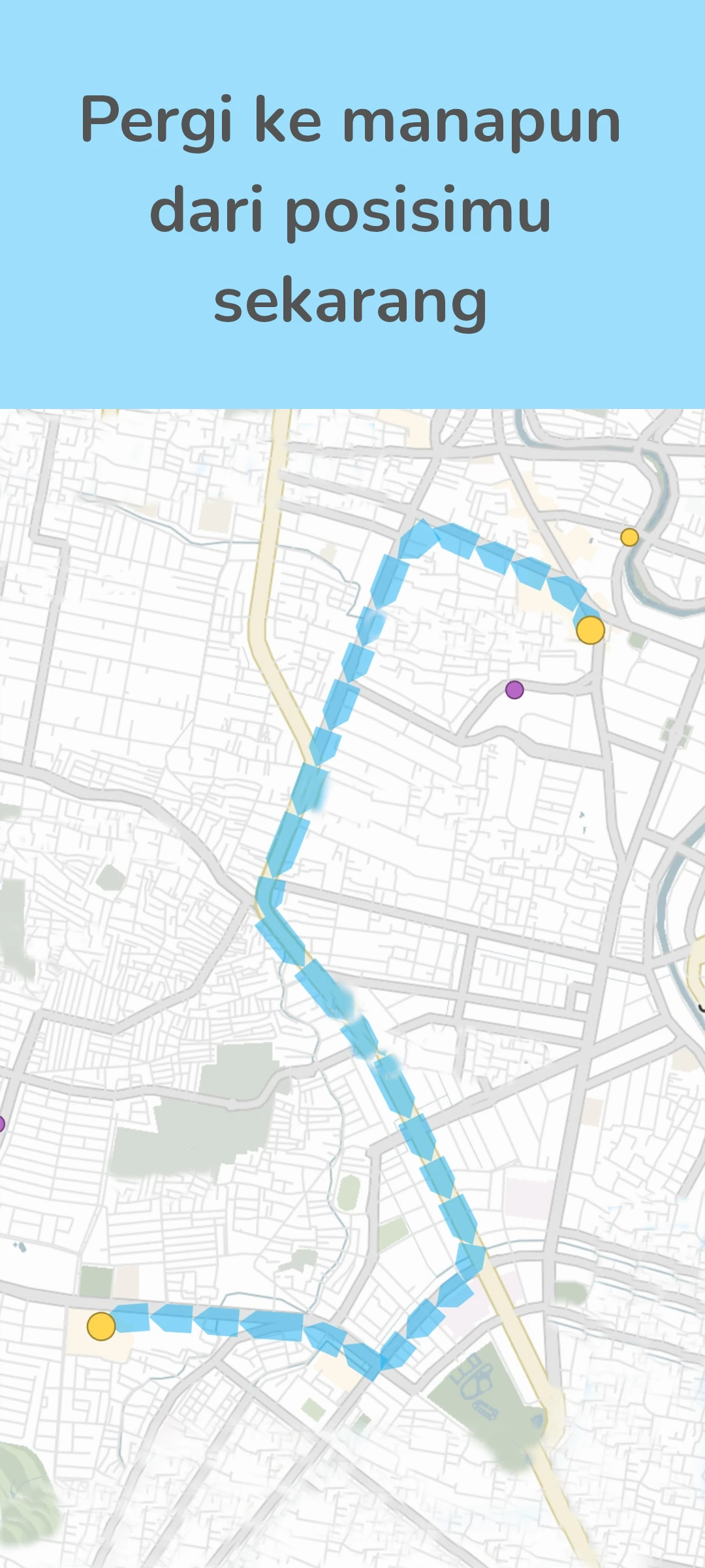 screenshot of simple route