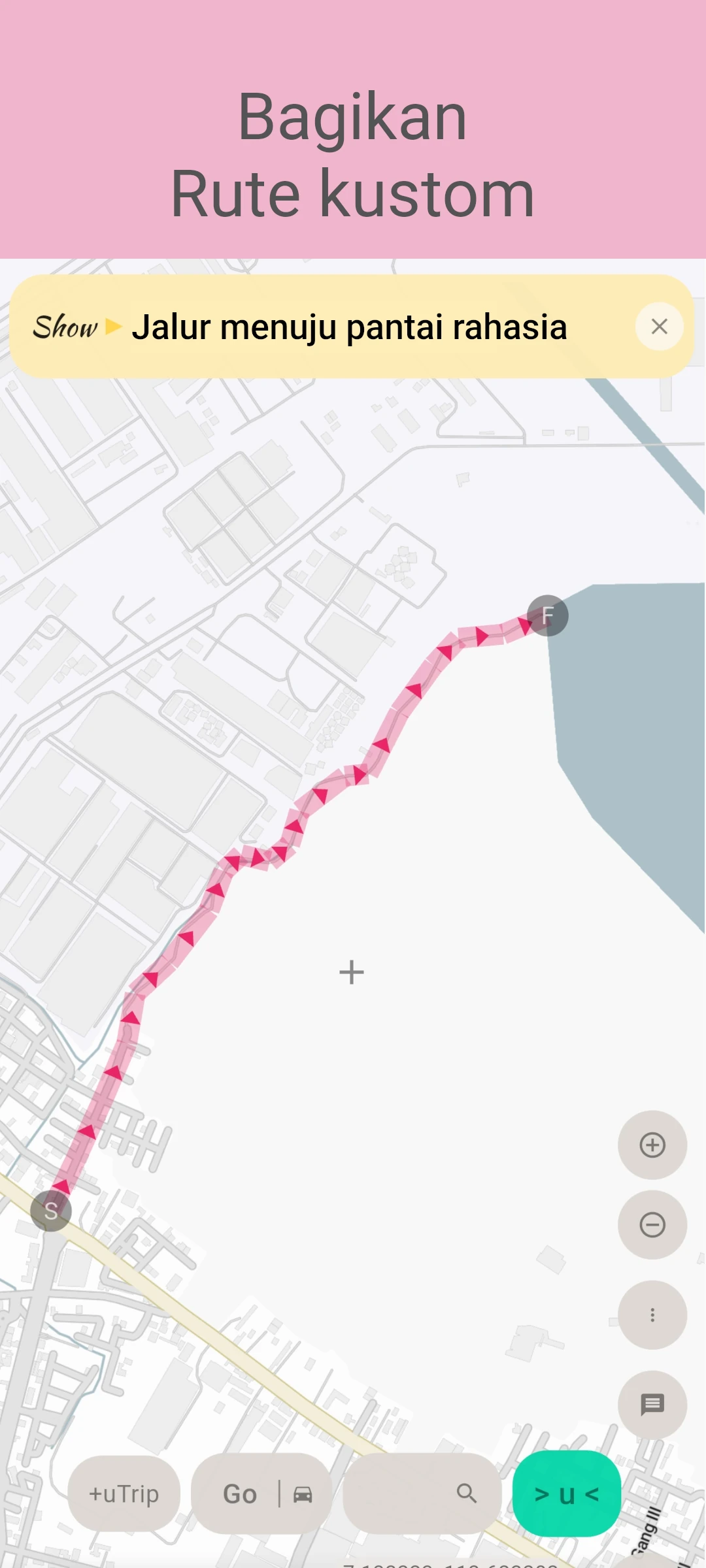 screenshot of route event preview