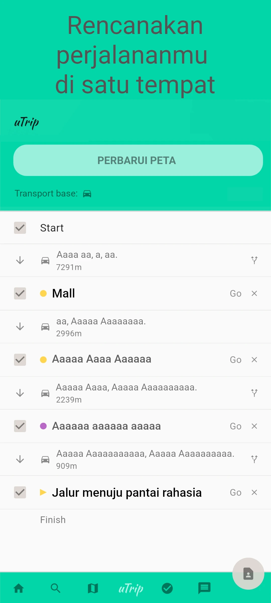 screenshot of uTrip