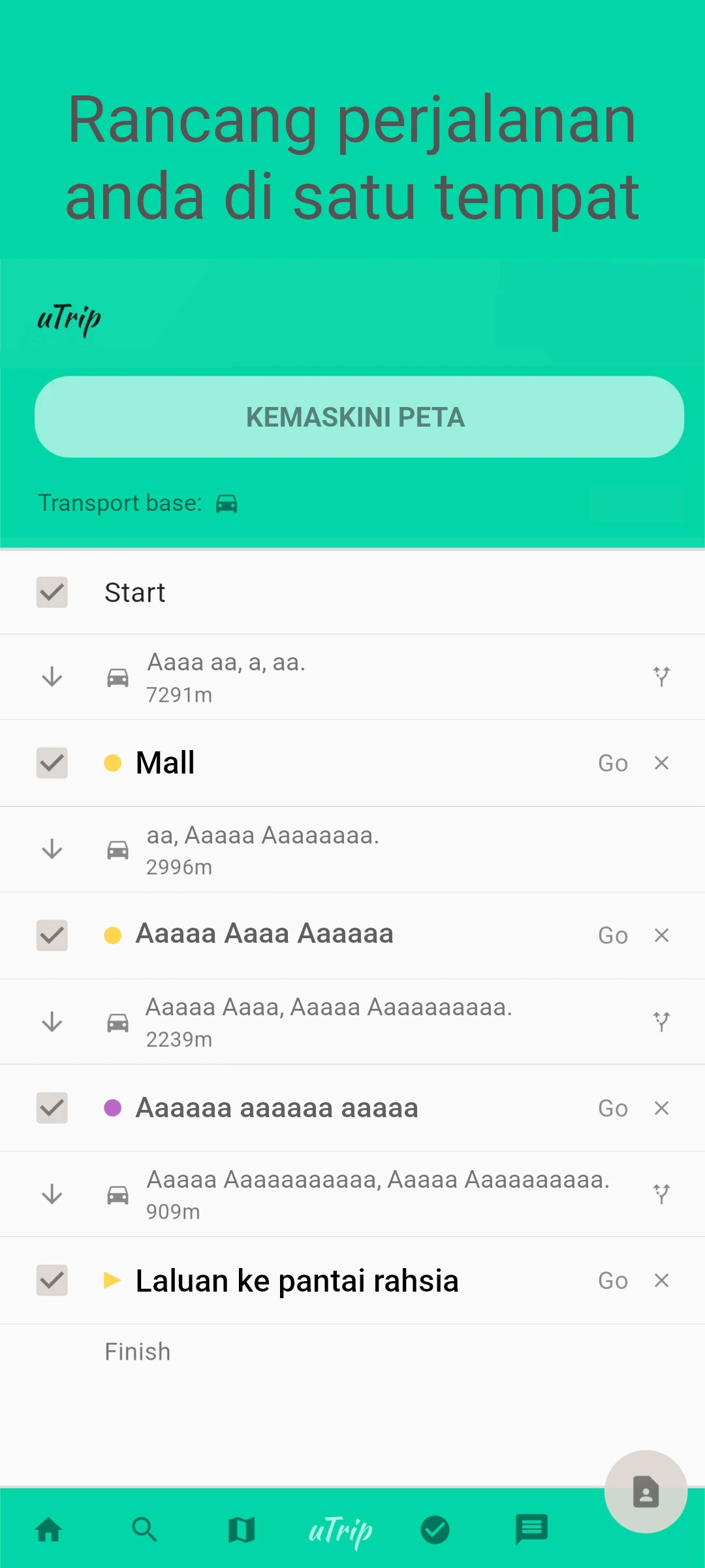 screenshot of uTrip
