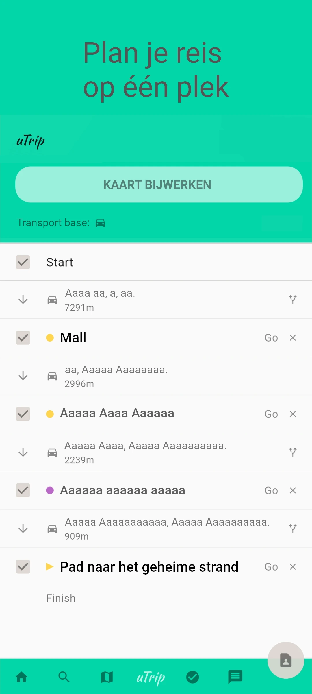 screenshot of uTrip