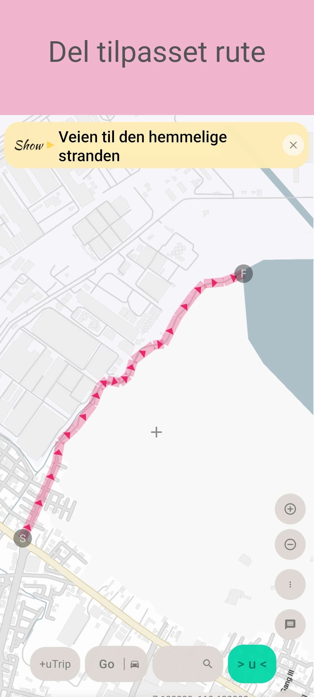 screenshot of route event preview