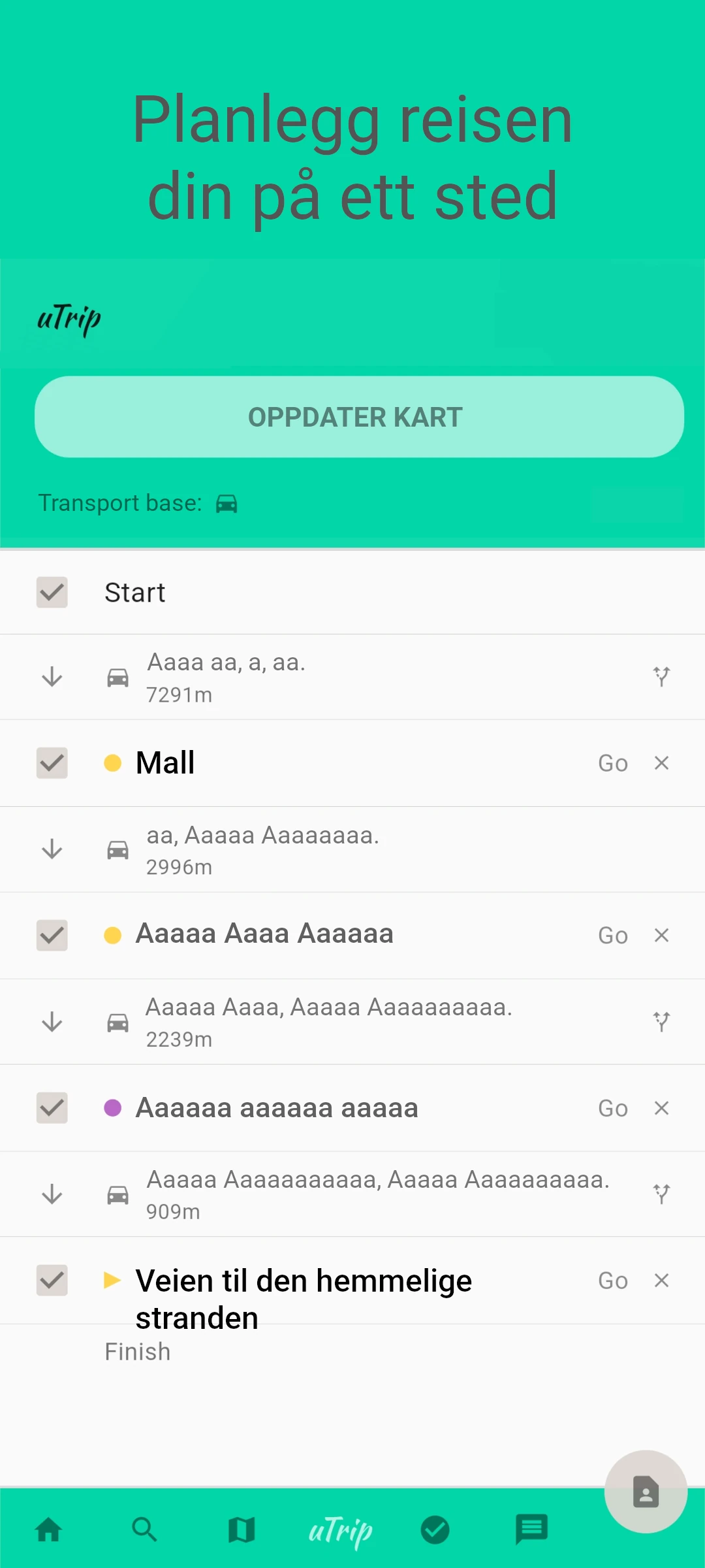 screenshot of uTrip