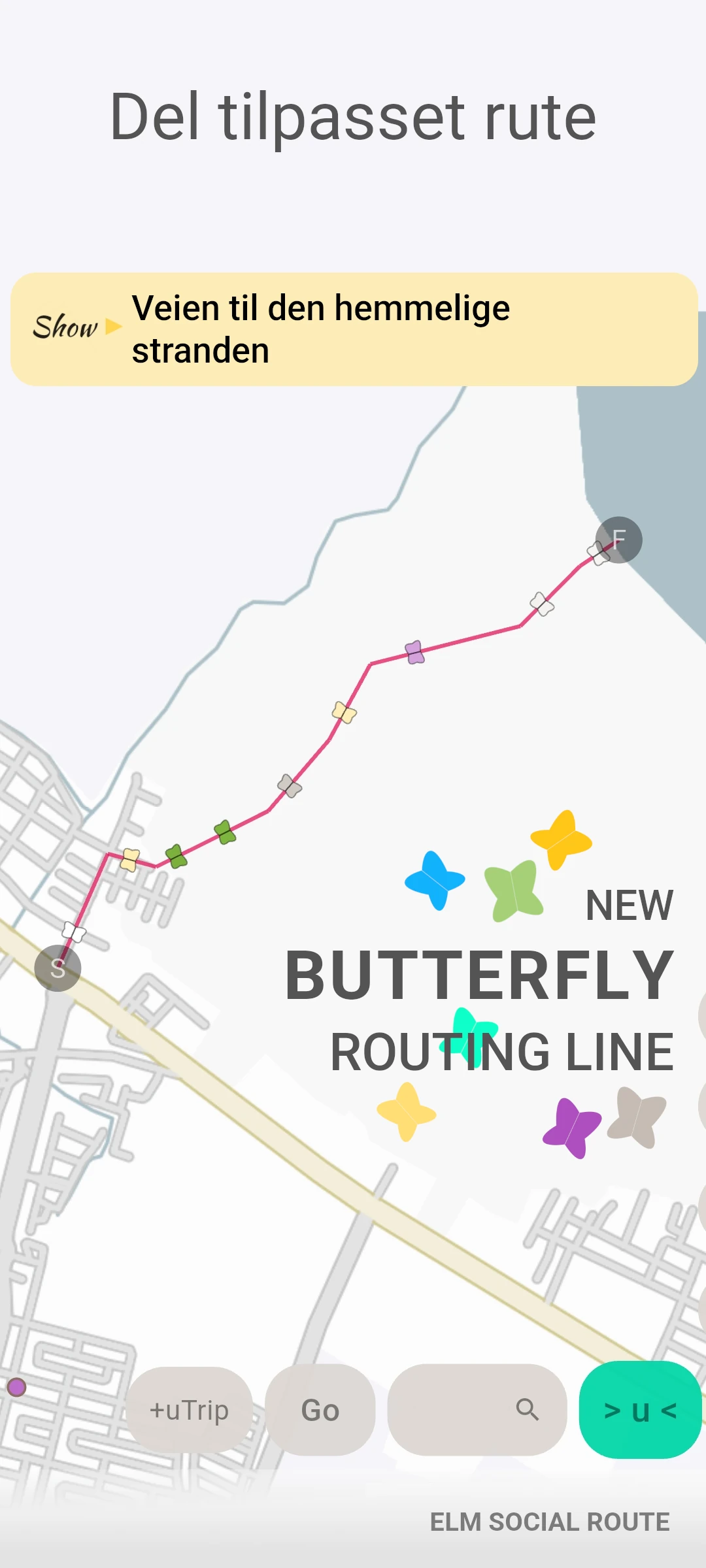 screenshot of route event preview