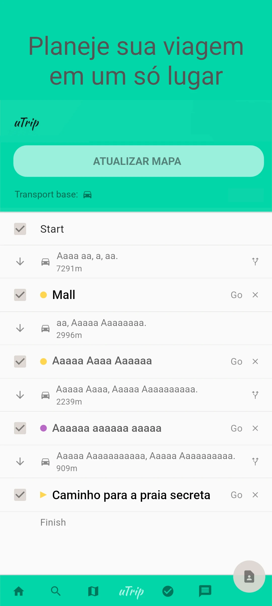 screenshot of uTrip