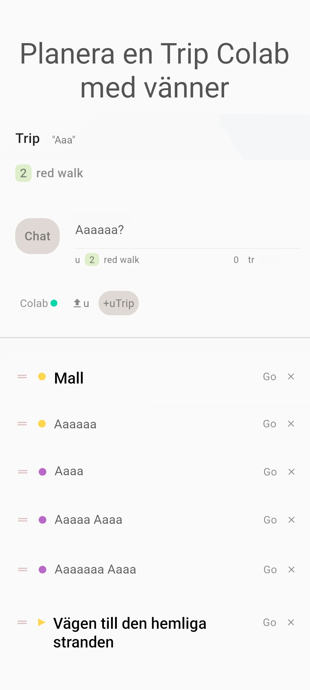 screenshot of trip colab